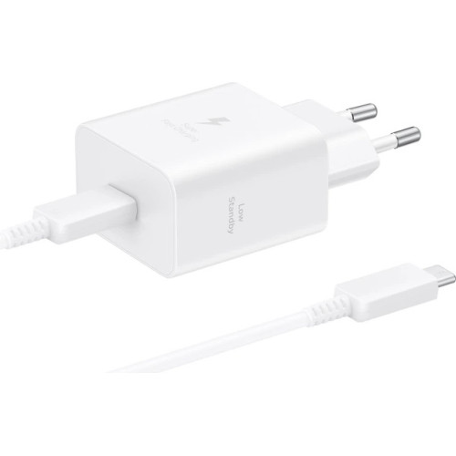 СЗУ Samsung 45W Compact Power Adapter + cable Type-C White (EP-T4511XWEGEU)