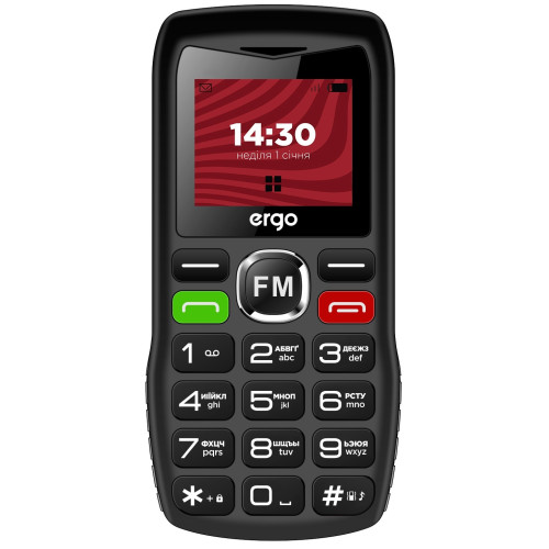 Телефон ERGO R182 Black