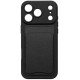 Чехол DM Camera Cover with Card Holder для Apple iPhone 17 Pro Black - Фото 1