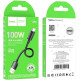 Кабель Hoco X96 Hyper 100W USB to Type-C 0.25m (L-0.25M) Black - Фото 2