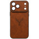 Чехол DM Camera Cover для Apple iPhone 17 Pro Leather Deer