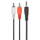 Аудио-кабель Cablexpert 3.5mm to 2хRCA 5m Black (CCA-458-5M) - Фото 1