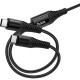 Кабель Hoco X123 2-in-1 Type-C to 2 Type-C 2.4A 1.2m Black - Фото 3