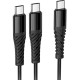 Кабель Hoco X123 2-in-1 Type-C to 2 Type-C 2.4A 1.2m Black - Фото 2