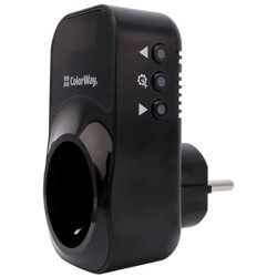 Реле напряжения ColorWay (16A/3680W) 150V-210V/230V-280V DS1 Black (CW-VR16-04D)