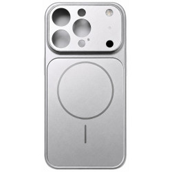 Чехол AG Glass Case With MagSafe для iPhone 15 Pro Max Silver