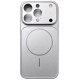 Чехол AG Glass Case With MagSafe для iPhone 15 Pro Max Silver