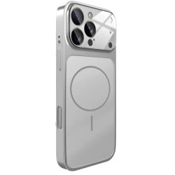 Чехол AG Glass Case With MagSafe для iPhone 15 Pro Silver