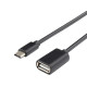 Адаптер ATcom OTG USB 2.0 to Type-C (F/M) 0.1m Black (14716) - Фото 1
