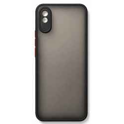 Чехол Bumper Matte для Xiaomi Redmi 9A Black/Red