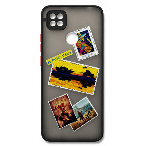 Чохол Bumper Print Ukraine Post для Xiaomi Redmi 9C/10A Black/Red