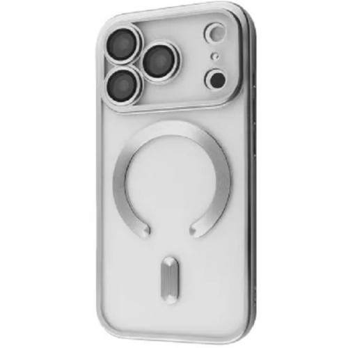 Чехол Metal Matte Case with Magnetic Ring для iPhone 17 Pro White Titanium