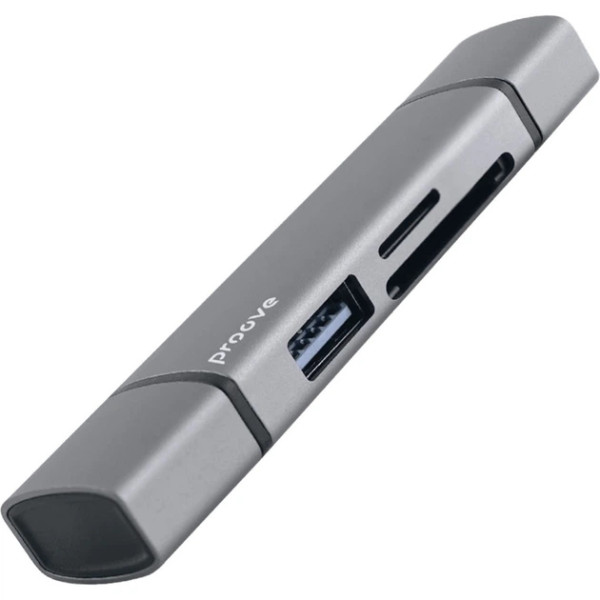 Картридер Proove Arc Link 3 in 1 (USB3.0 + SD Card + Micro SD Card) (silver) (HBAL00210014)
