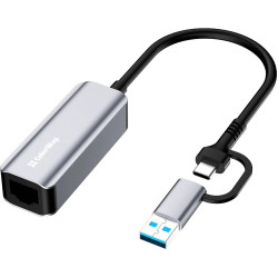 Сетевой адаптер ColorWay USB-A/USB-С 3.0 to RJ45 (CW-AD-CRG)