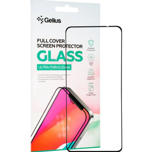Защитное стекло Gelius Full Cover Ultra-Thin 0.25mm для Xiaomi Redmi Note 10/Note 10s Black
