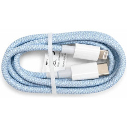 Кабель для зарядки iPhone Lightning Type-C 1m блакитний