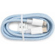Кабель для зарядки iPhone Lightning Type-C 1 м голубой - Фото 1