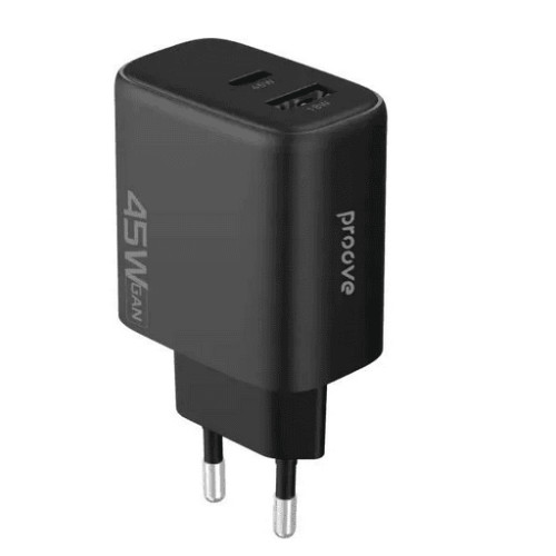СЗУ Proove Silicone Power 2 45W (Type-C + USB) Black (WCSP24110001)