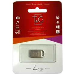 Флеш память T&G Short 105 4GB Metal Silver (TG105-4G)