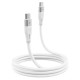 Кабель Proove Soft Silicone Type-C to Type-C 60W 1m White (CCSO60002202) - Фото 2