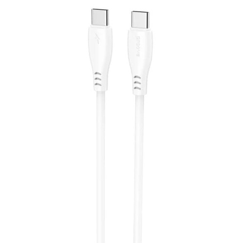 Кабель Proove Simple Silicone Type-C to Type-C 60W 2m White (CCSI60002222)