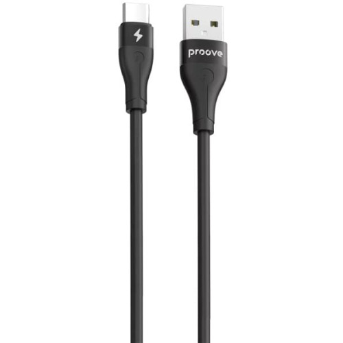 Кабель Proove Soft Silicone USB to Type-C 3A 2m Black (CCSO20001221)