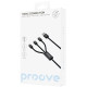 Кабель Proove Triple Connection 3 in 1 Type-C + Micro USB + Lightning 1.3m Black (CCTC15001501) - Фото 2