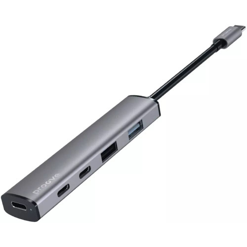 USB HUB Proove Arc Link 5 in 1 (2*USB3.0 + 3*Type-C3.0) Silver (HBAL00222024)