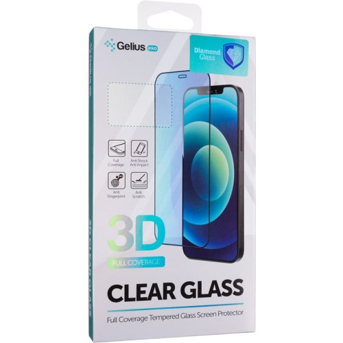 Защитное стекло Gelius Pro 3D Diamond для iPhone 17 Pro Black