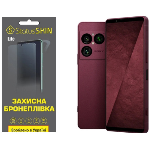 Полиуретановая пленка StatusSKIN Lite на экран Sony Xperia 1 VIII Глянцева