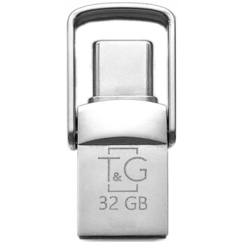 Флеш память T&G 104 32GB Metal Series USB/Type-C Silver (TG104TC-32G)
