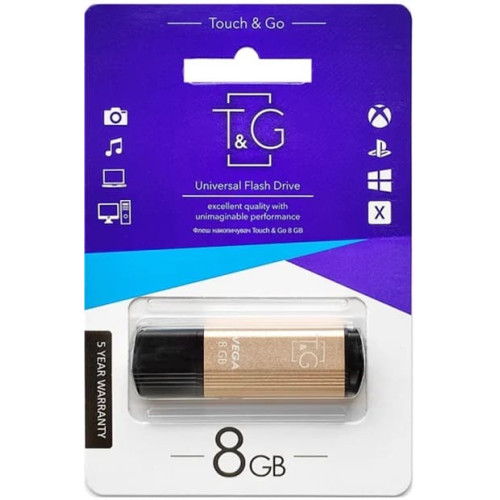 Флеш память T&G 121 8GB Vega Series Gold (TG121-8GBGD)