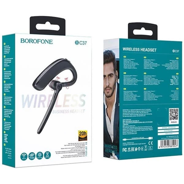 Bluetooth-гарнітура Borofone BC37 Imperor Black