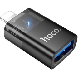 Адаптер Hoco UA36 Lightning male to USB female OTG Black