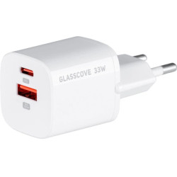 Сетевое зарядное устройство Glasscove Wall Charger 33W USB+Type-C White