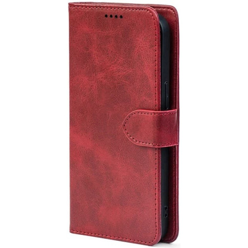 Чехол-книжка Crazy Horse Clasic для Xiaomi Redmi Note 15 Pro 4G Red Wine (Front)