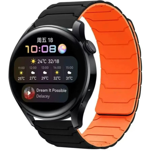 Ремінець Armor Magnetic Band 20 mm Універсальний Black/Orange