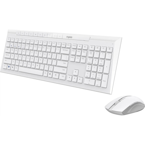 Комплект (клавіатура, мишка) Rapoo 8210M Wireless/Bluetooth White