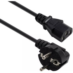 Кабель питания для ПК Asta 250 В, 13 A, 15/ м, BS 1363/A - C13 Black