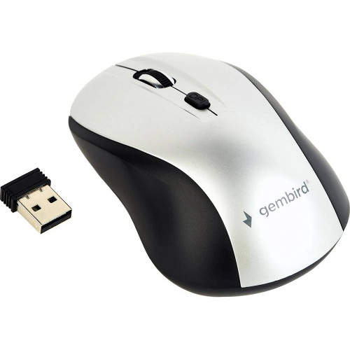 Мышка Gembird Wireless Black/Silver (MUSW-4B-02-BS)