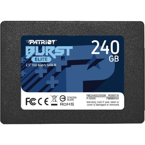 Накопичувач SSD 240GB Patriot Burst Elite 2.5 SATAIII TLC (PBE240GS25SSDR)