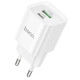Сетевое зарядное устройство Hoco C147A Type-C PD20W+QC3.0 + cable Type-C White - Фото 1