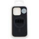 Чехол Silicone Case Thin Circle with MagSafe для iPhone 15 Pro Max Charcoal Grey Black - Фото 2