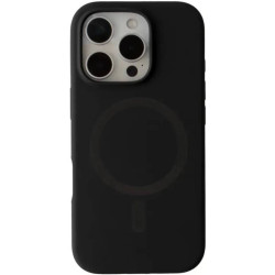 Чохол Silicone Case Thin Circle with MagSafe для iPhone 15 Pro Max Charcoal Grey Black