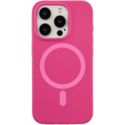 Чохол Silicone Case Thin Circle with MagSafe для iPhone 15 Pro Manyue Red