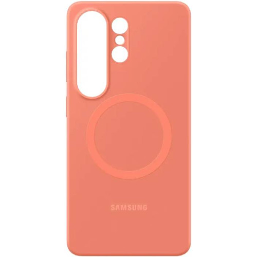 Чехол Silicone Case with MagSafe для Samsung S26 Ultra S948 Orange