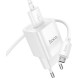 Мережевий зарядний пристрій Hoco C145A Charm QC3.0 18W 1USB 3A with MicroUSB cable White - Фото 3