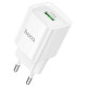 Мережевий зарядний пристрій Hoco C145A Charm QC3.0 18W 1USB 3A with MicroUSB cable White - Фото 1