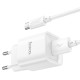 Мережевий зарядний пристрій Hoco C145A Charm QC3.0 18W 1USB 3A with MicroUSB cable White - Фото 4