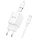 Мережевий зарядний пристрій Hoco C145A Charm QC3.0 18W 1USB 3A with MicroUSB cable White - Фото 5